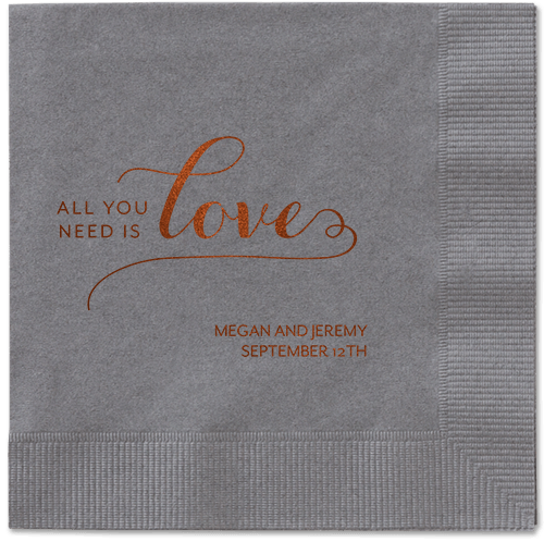 Lovely Feeling Napkins, Brown, Pewter, Mocha