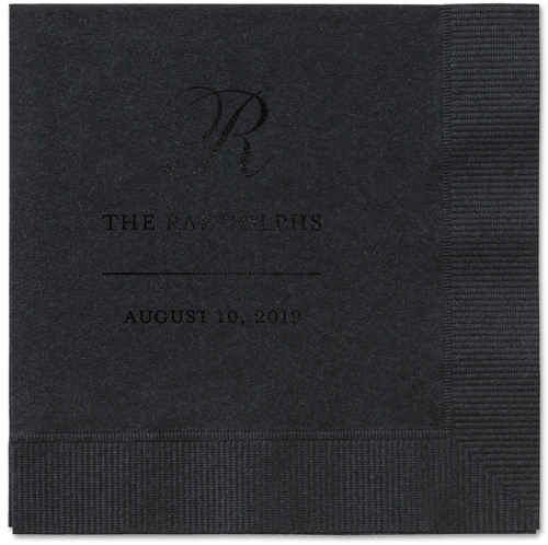 Black Table Napkins