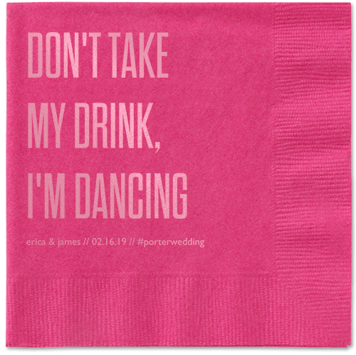Pouring Love Napkins, Pink, Magenta, Blush