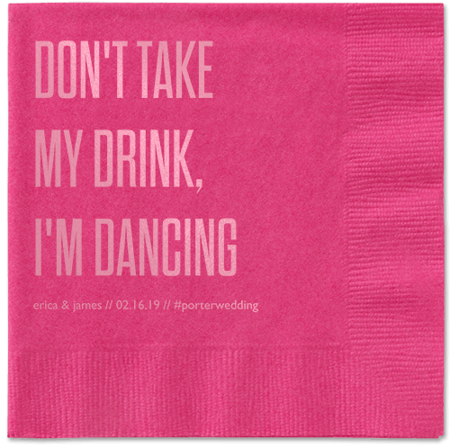 Pouring Love Napkins, Pink, Magenta