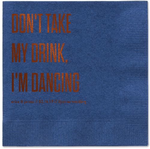 Pouring Love Napkins, Brown, Navy, Mocha