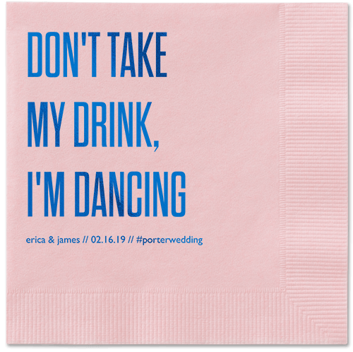 Pouring Love Napkins, Blue, Blush, Royal