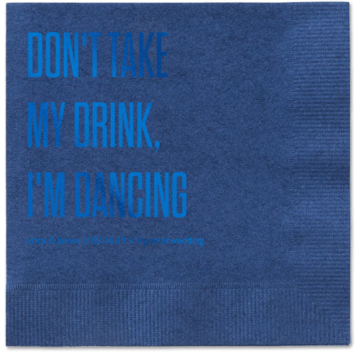 Pouring Love Napkins, Blue, Navy
