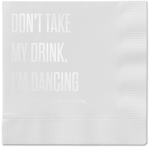 Pouring Love Napkins, White, White, White