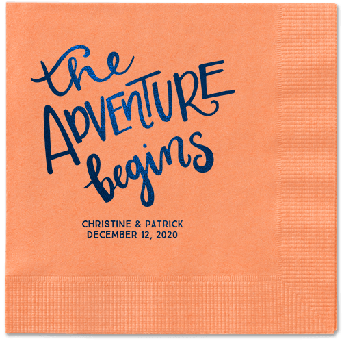 Remarkable Adventure Napkins, Blue, Coral, Midnight