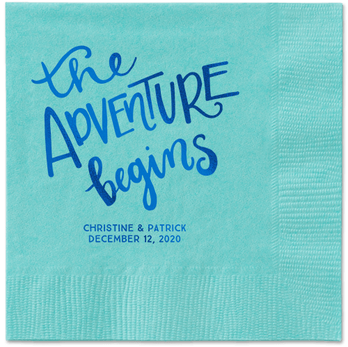 Remarkable Adventure Napkins, Blue, Aqua, Royal