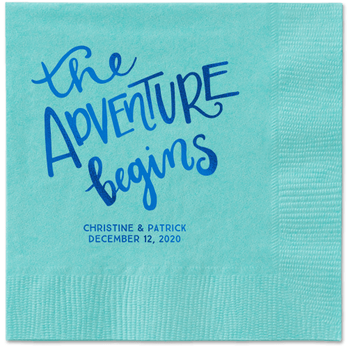 Remarkable Adventure Napkins, Blue, Aqua