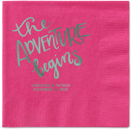 Remarkable Adventure Napkins, Green, Magenta