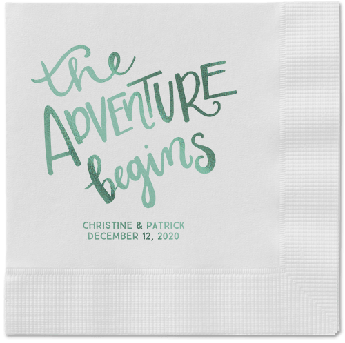 Remarkable Adventure Napkins, Green, White, Sage
