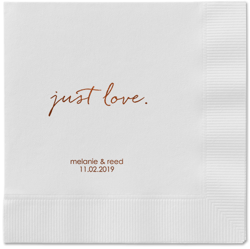 Romantic Delight Napkins, Brown, White
