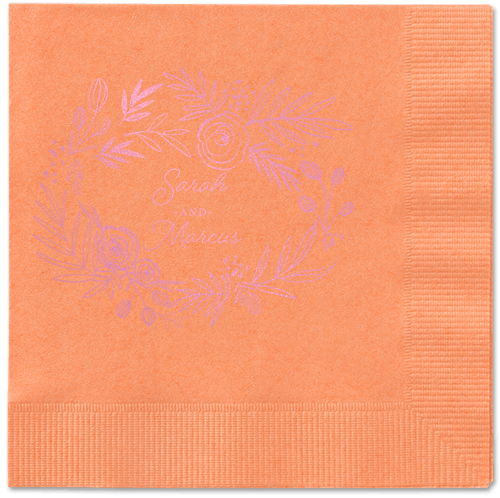Delightfully Entwined Napkins, Pink, Coral