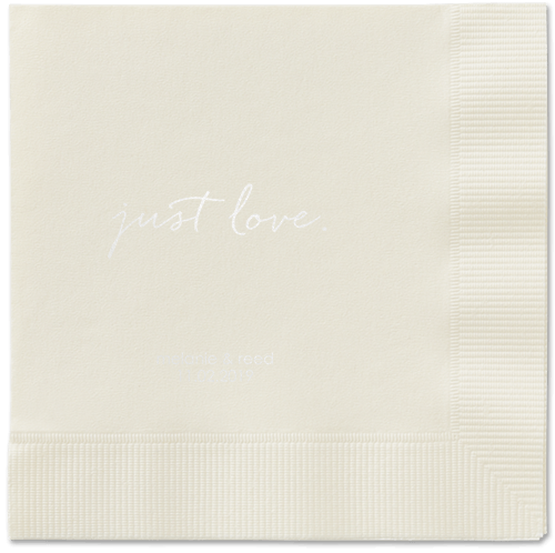 Romantic Delight Napkins, White, Ecru