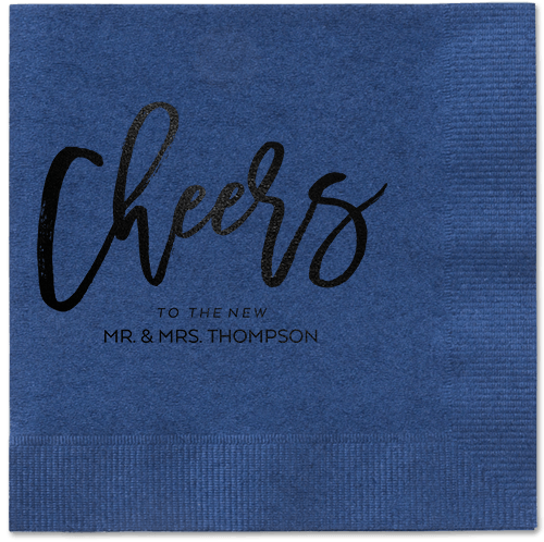 Spirited Toast Napkins, Black, Navy, Black