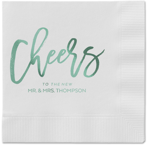 Spirited Toast Napkins, Green, White, Sage