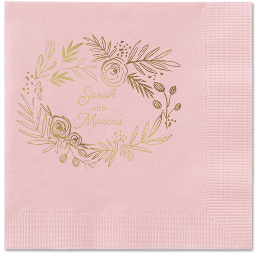 Delightfully Entwined Napkins, Yellow, Blush, Gold