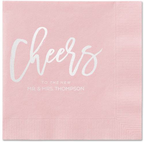 Spirited Toast Napkins, White, Blush, White