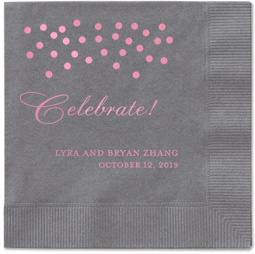 Diamond Sky Napkins, Pink, Pewter, Blush
