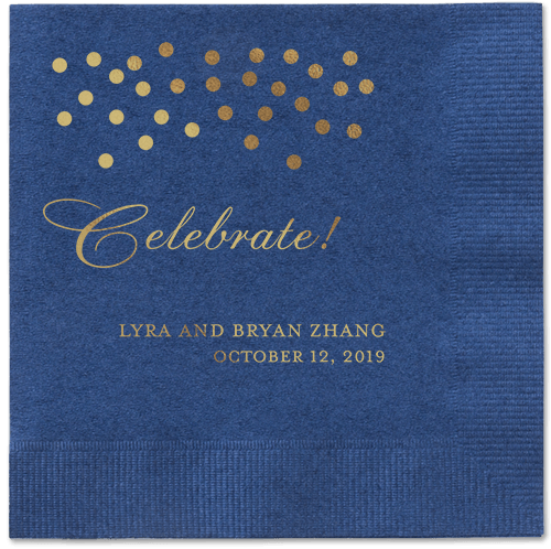 Diamond Sky Napkins, Yellow, Navy, Gold