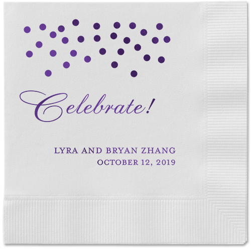 Diamond Sky Napkins, Purple, White