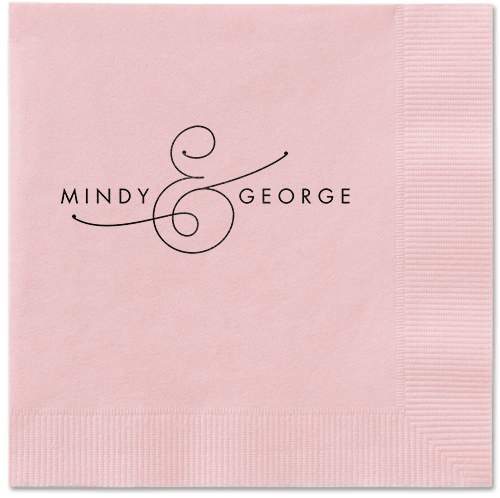 Gorgeous Couple Napkins, Black, Blush, Black