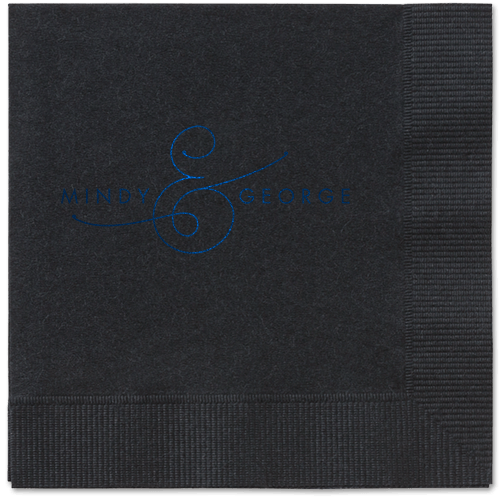 Gorgeous Couple Napkins, Blue, Black, Midnight