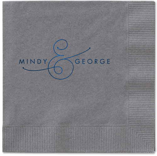 Gorgeous Couple Napkins, Blue, Pewter, Midnight
