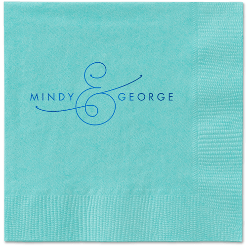 Gorgeous Couple Napkins, Blue, Aqua, Royal