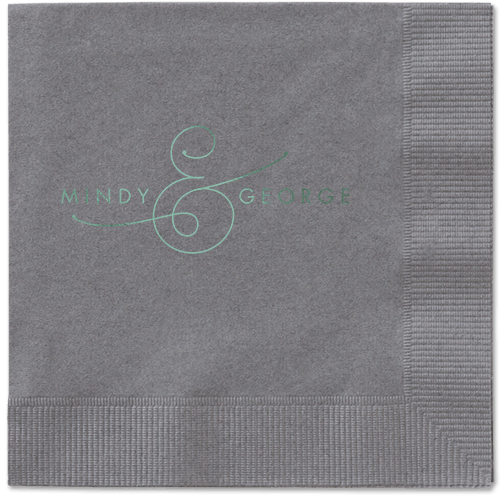 Gorgeous Couple Napkins, Green, Pewter, Sage