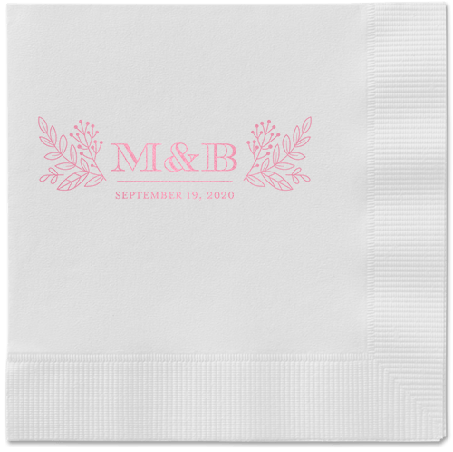 Captivated Chalk Napkins, Pink, White, Blush