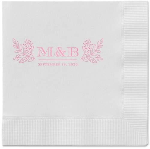 Captivated Chalk Napkins, Pink, White