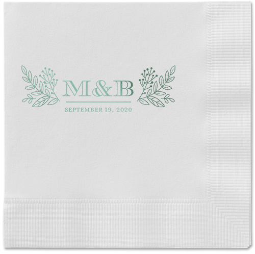 Captivated Chalk Napkins, Green, White