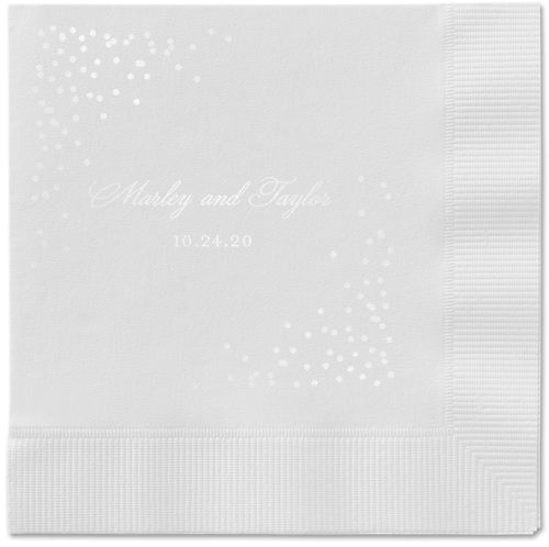 Confetti Greeting Napkins, White, White