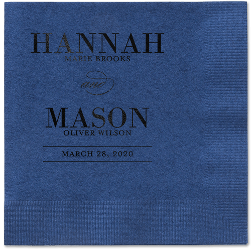 Divine Elegance Napkins, Black, Navy, Black