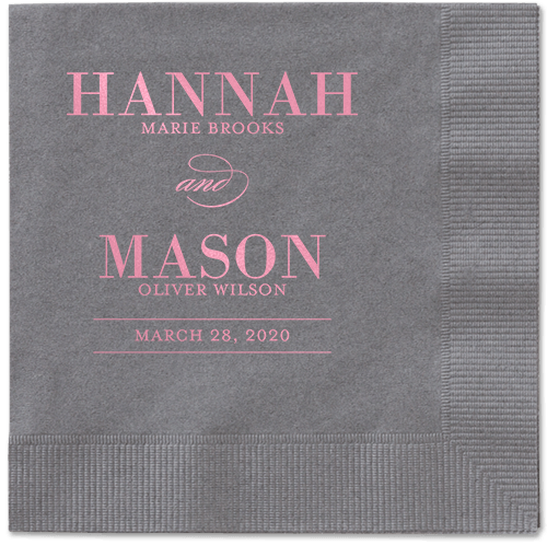 Divine Elegance Napkins, Pink, Pewter, Blush