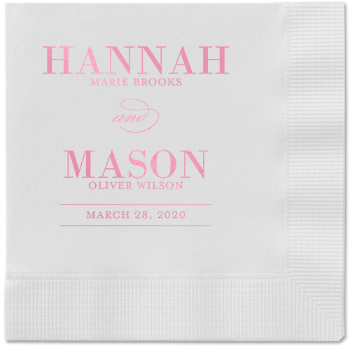 Divine Elegance Napkins, Pink, White, Blush