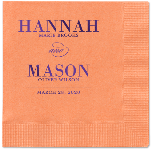 Divine Elegance Napkins, Purple, Coral, Purple