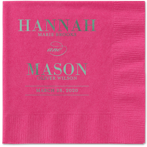 Divine Elegance Napkins, Green, Magenta