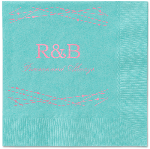 Glowing Bright Napkins, Pink, Aqua, Blush