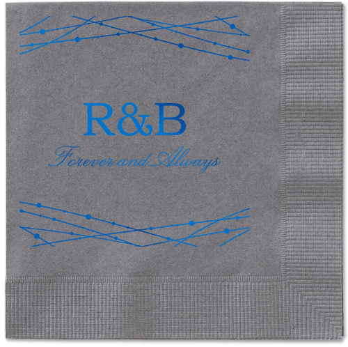 Glowing Bright Napkins, Blue, Pewter, Royal