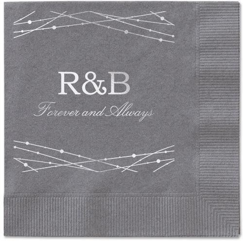 Glowing Bright Napkins, Grey, Pewter