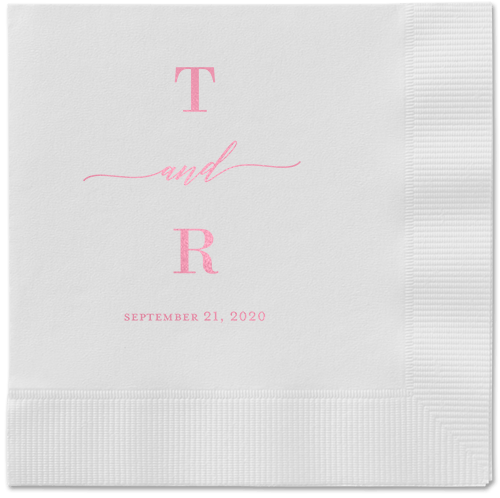 Diamond Blossoms Napkin, Pink, White, Blush
