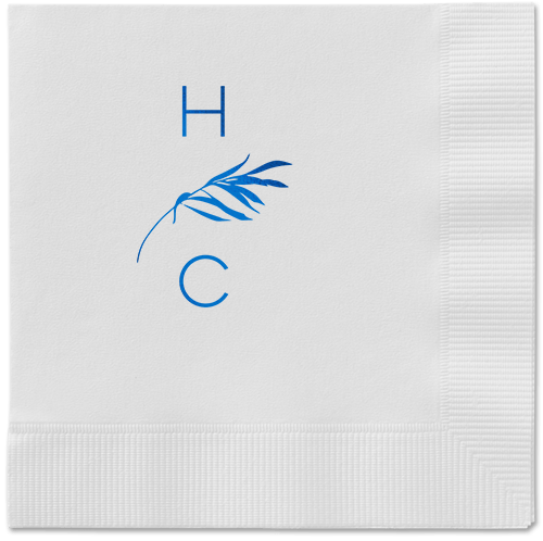 Tropical Herald Napkin, Blue, White