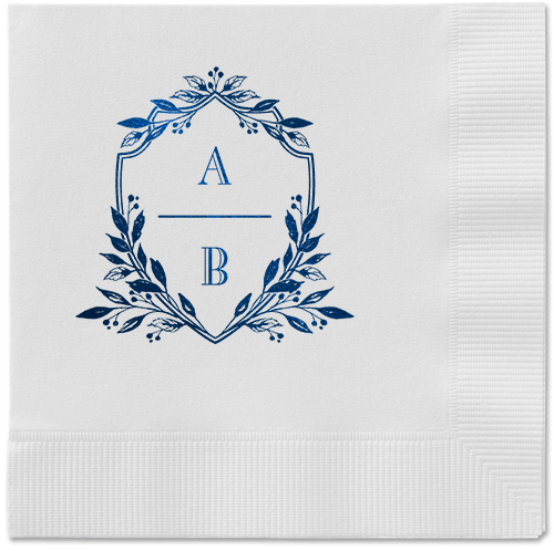 Classic Herald Napkin, Blue, White