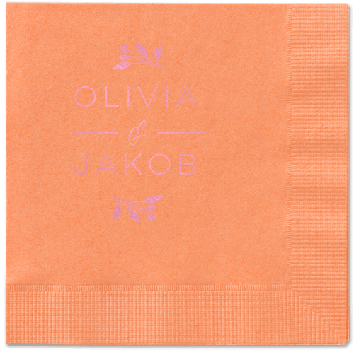 Delicate Blooms Napkin, Pink, Coral, Blush