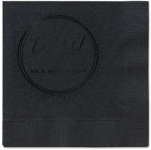 Resplendent Night Napkin, Black, Black, Black