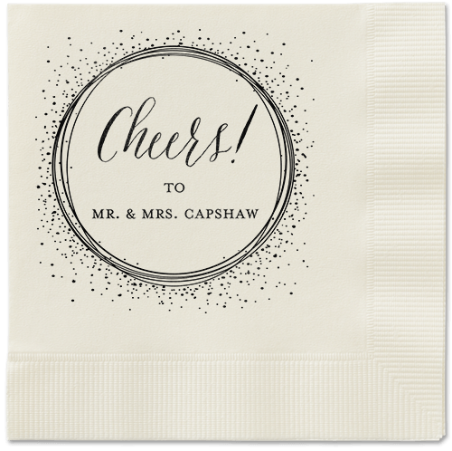 Resplendent Night Napkin, Black, Ecru, Black