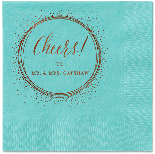 Resplendent Night Napkin, Brown, Aqua, Mocha