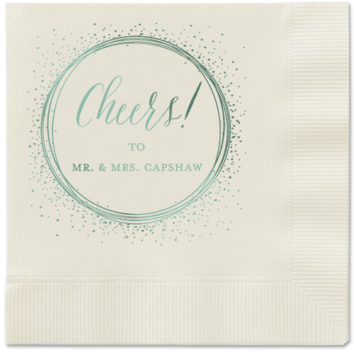 Resplendent Night Napkin, Green, Ecru, Sage