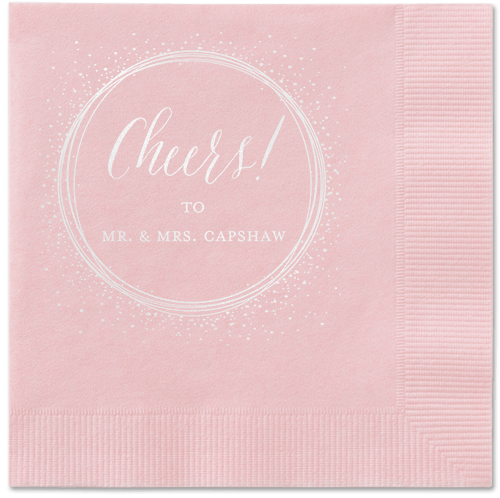 Resplendent Night Napkin, White, Blush, White