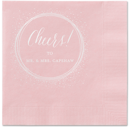 Resplendent Night Napkin, White, Blush